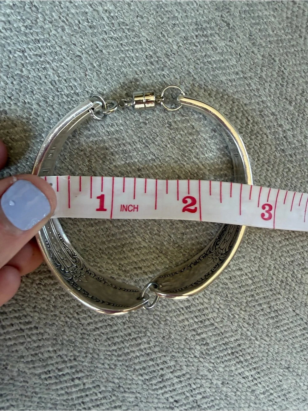 Silverware Bracelet with Magnetic Clasp